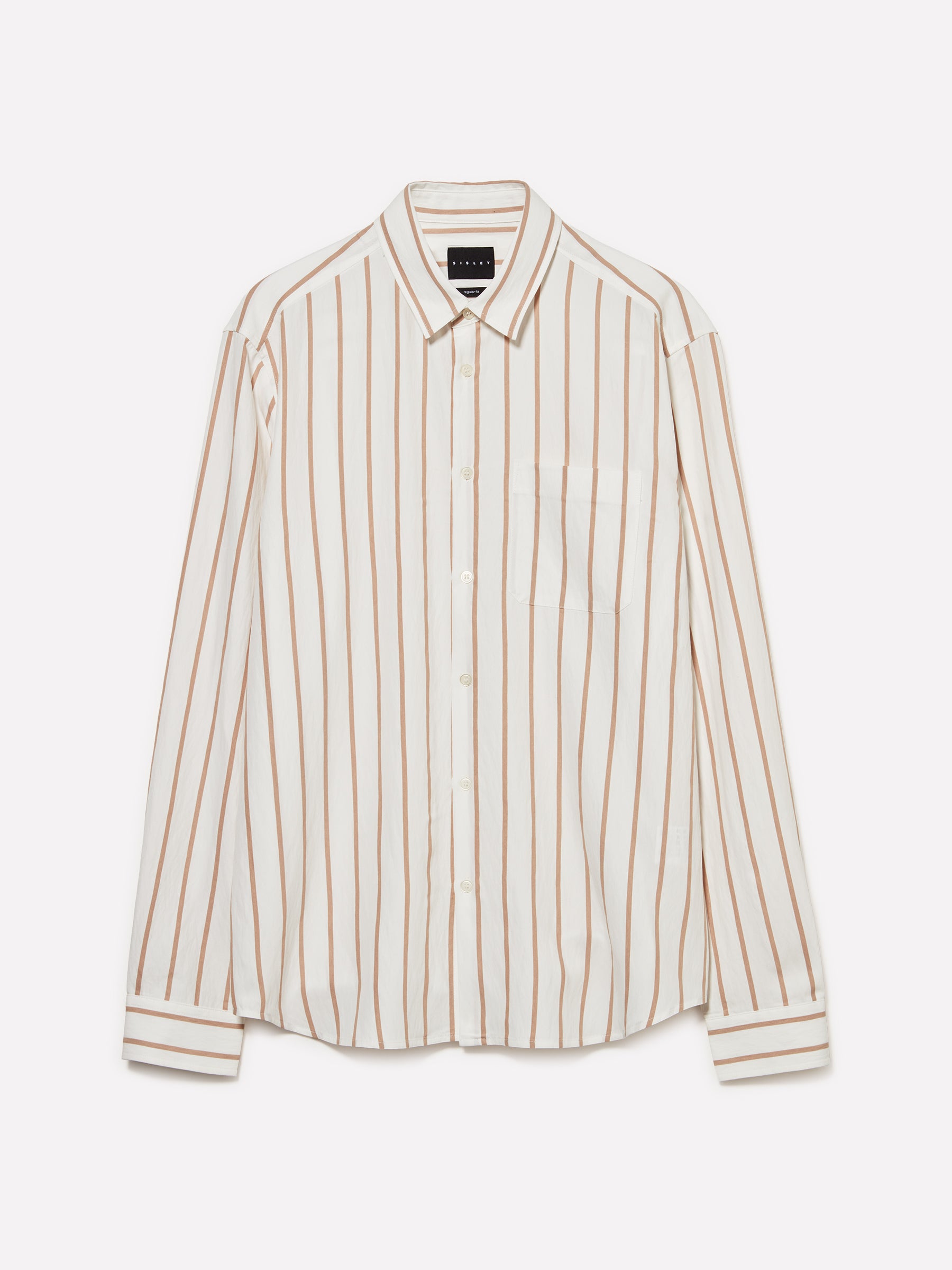 Camisa às riscas multicolor com bolso pequeno - ucb_image_FS