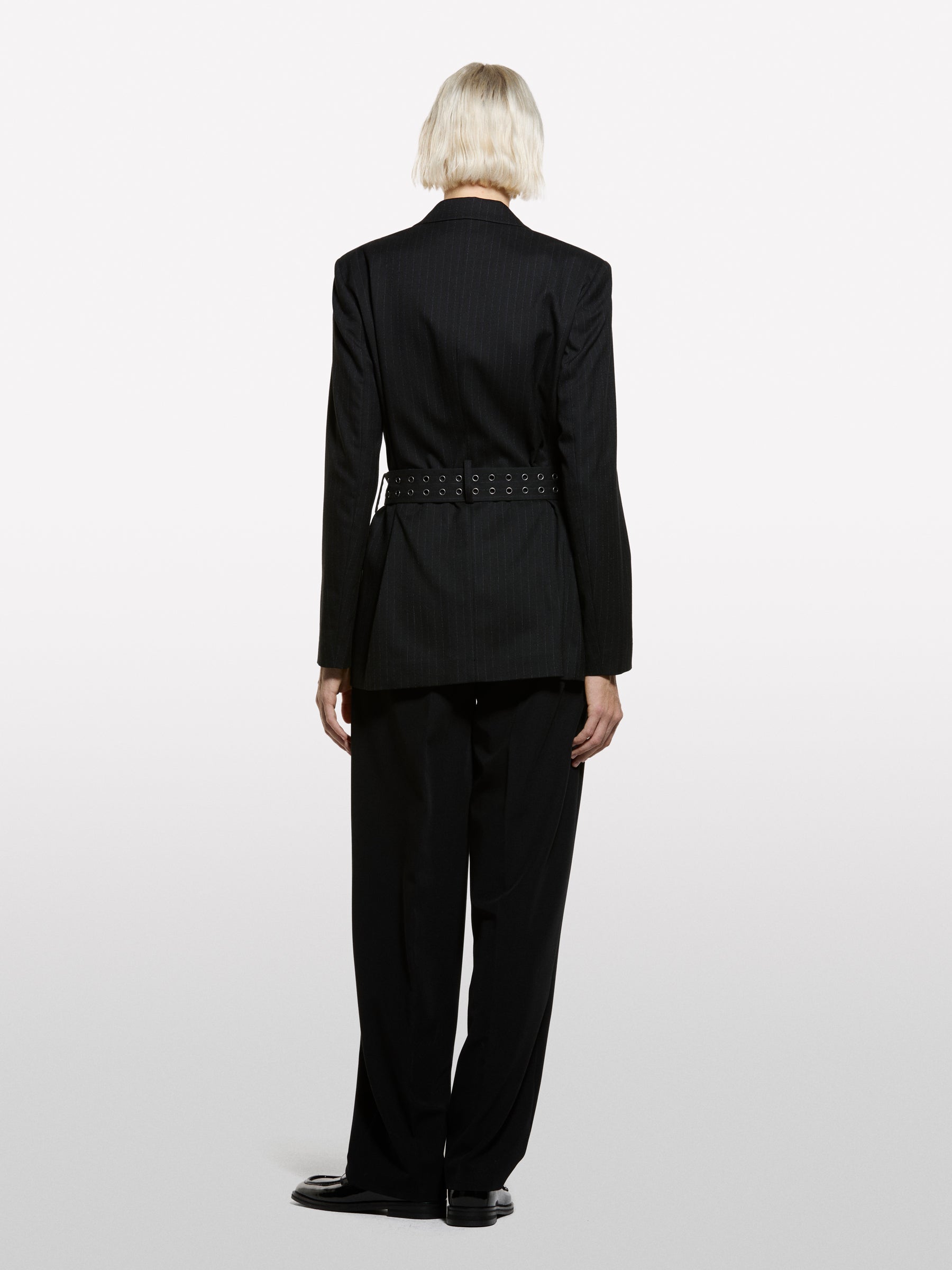Blazer risca de giz com cinto - ucb_image_B