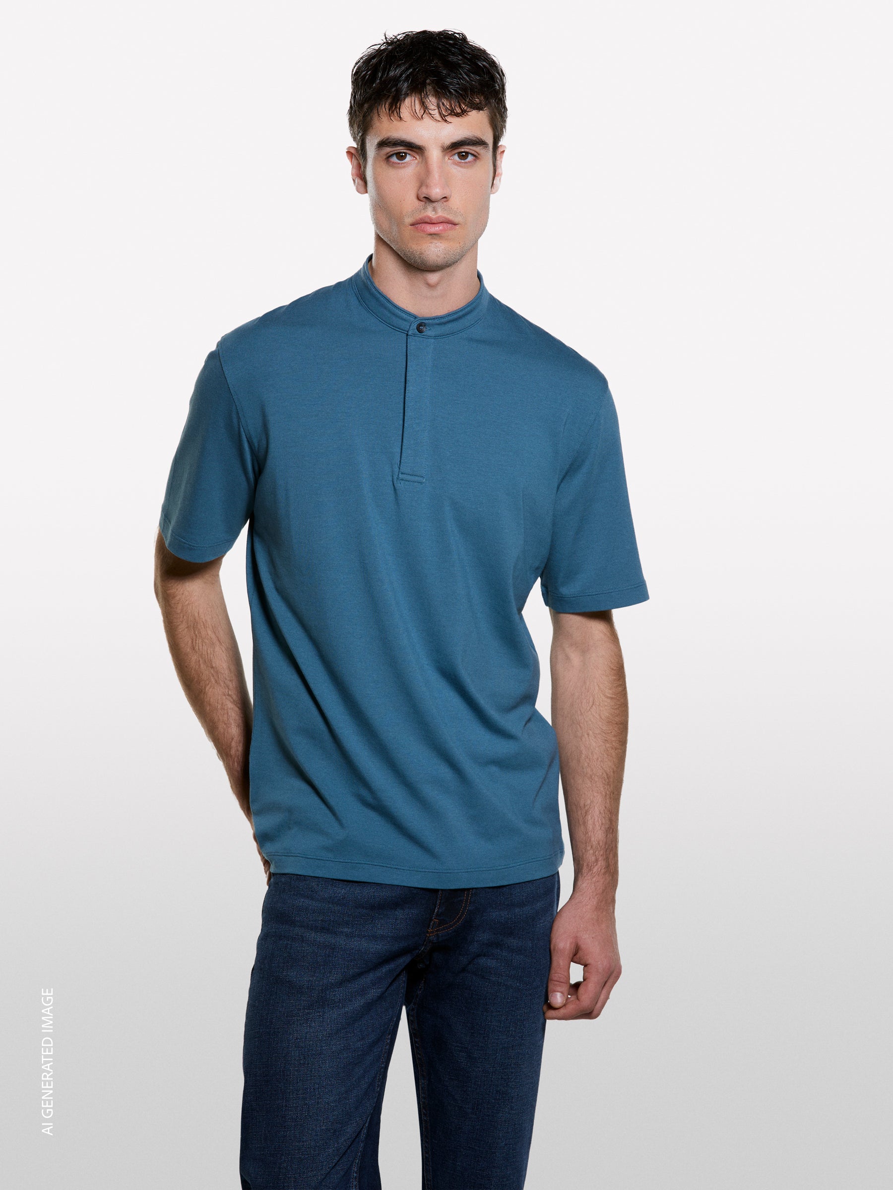 Polo azul com gola guru - ucb_image_FY