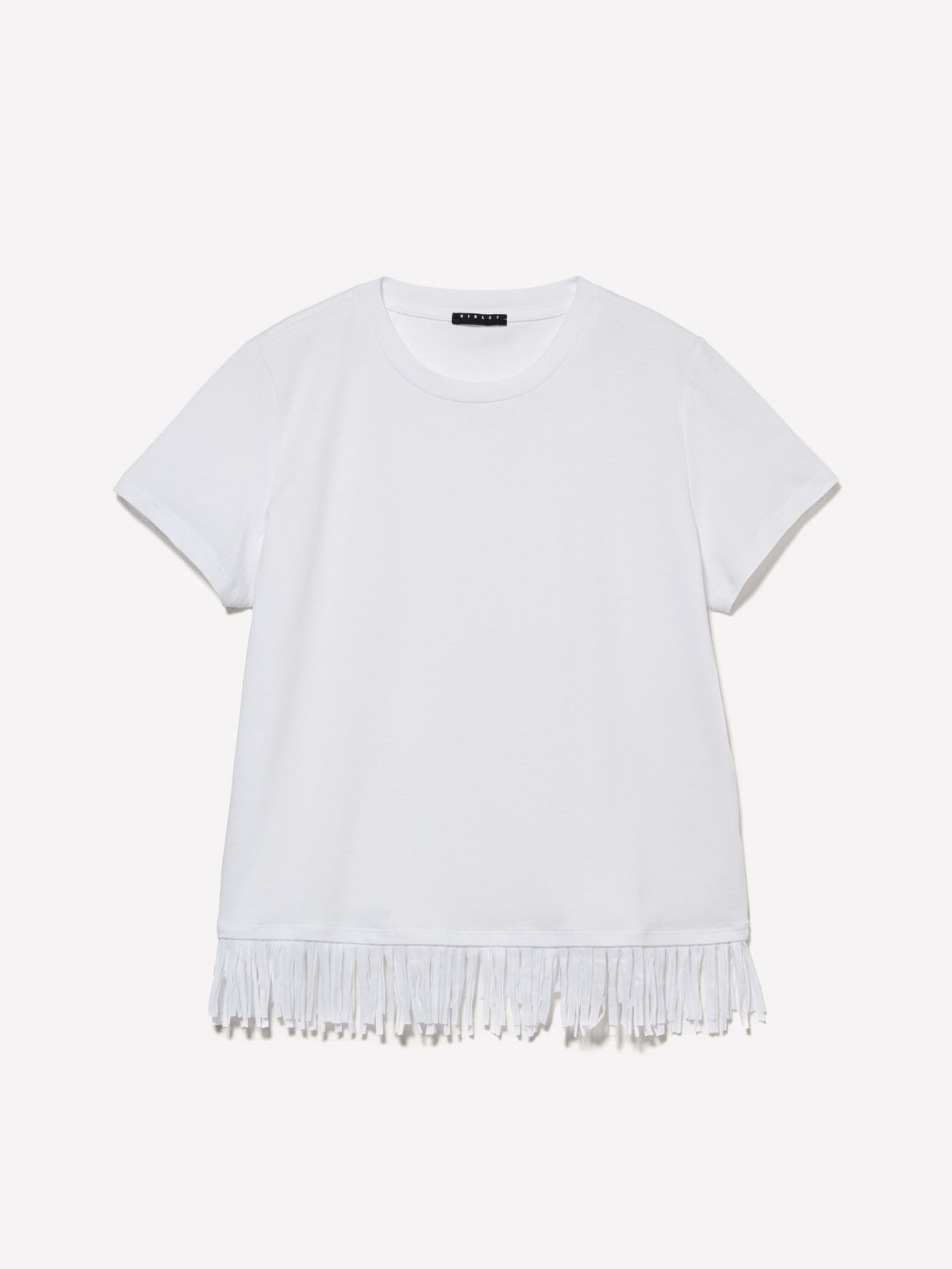 T-shirt branca com franjas na base - ucb_image_FS