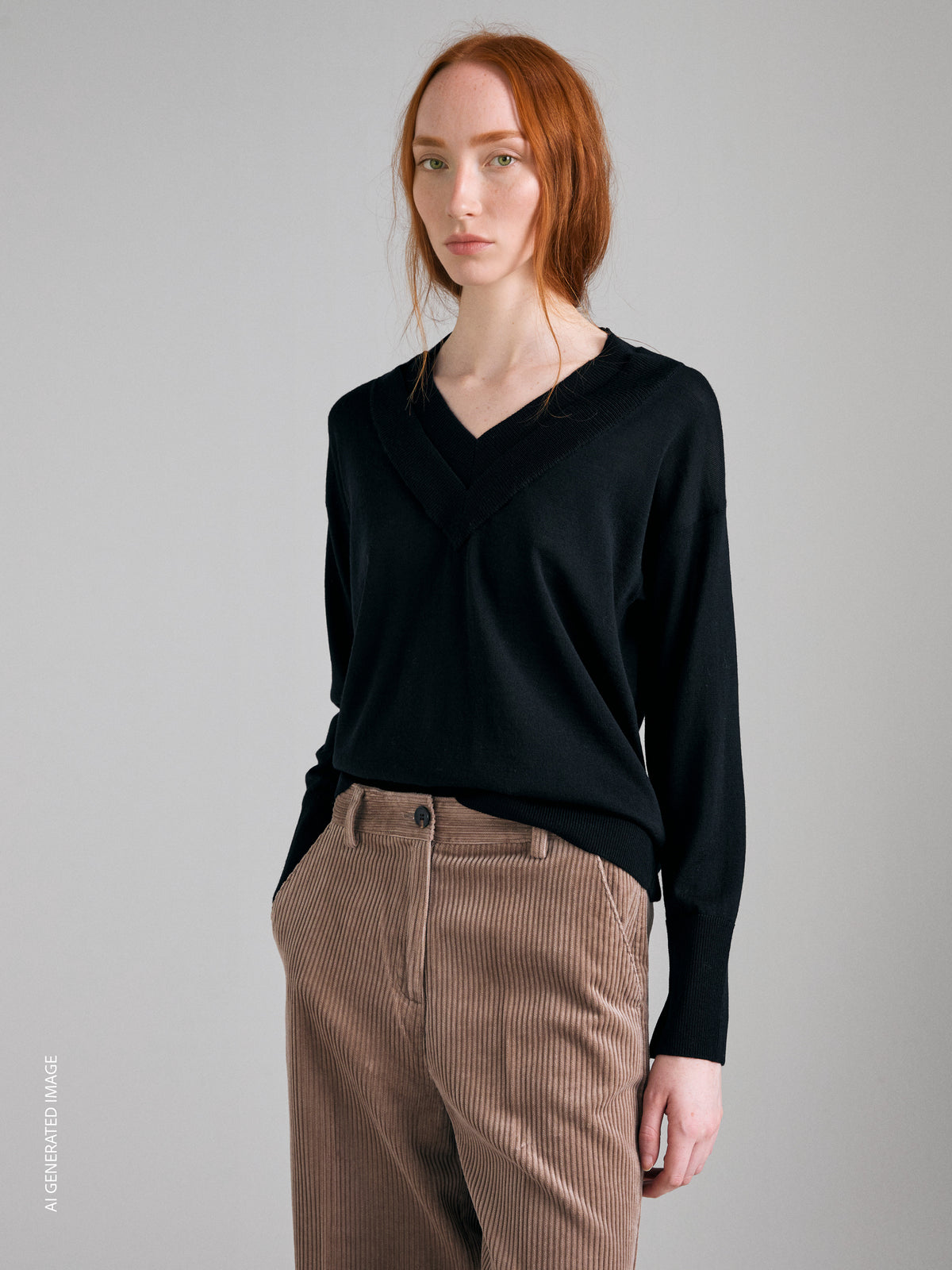 Camisola decote em V 100% lã - ucb_image_FY