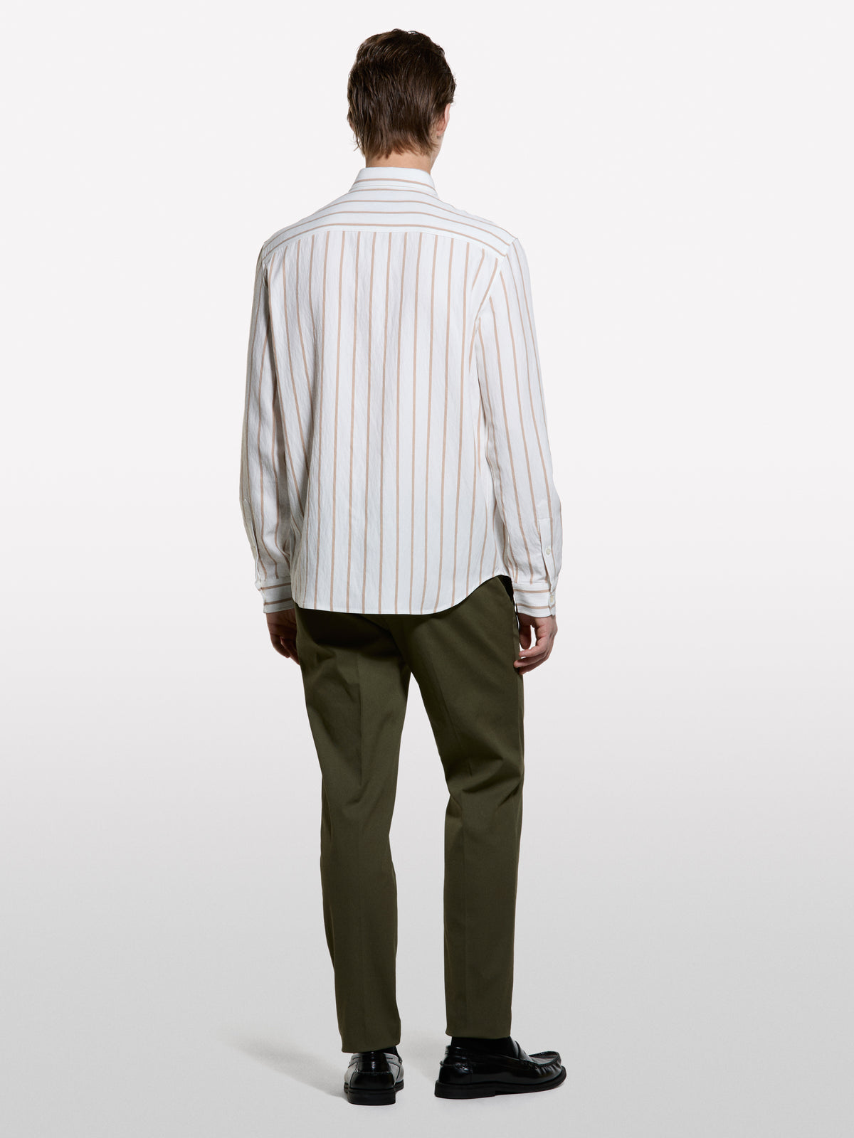 Camisa às riscas multicolor com bolso pequeno - ucb_image_B