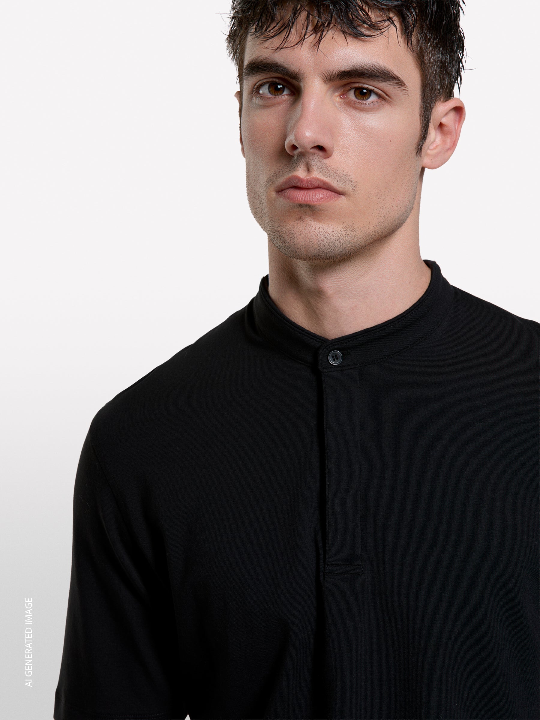 Polo preto com gola guru - ucb_image_FY