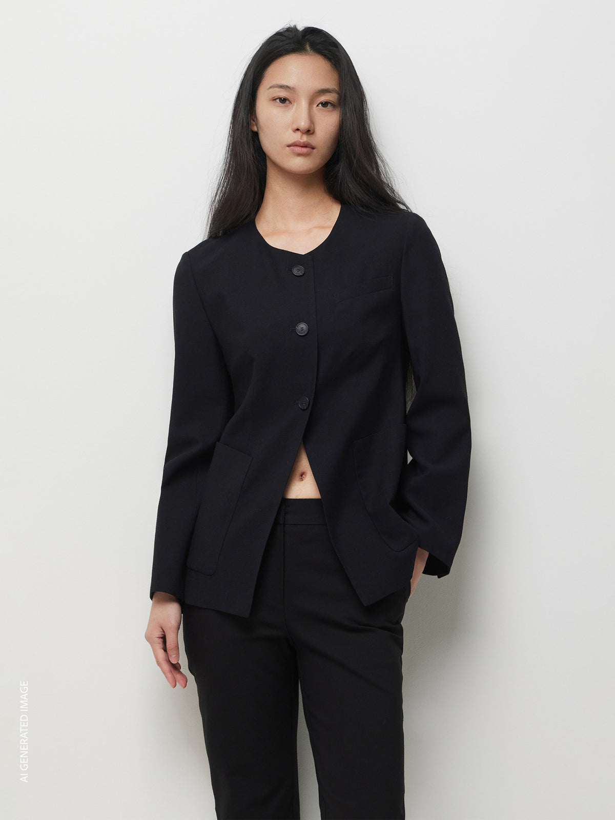 Blazer de gola redonda - ucb_image_F