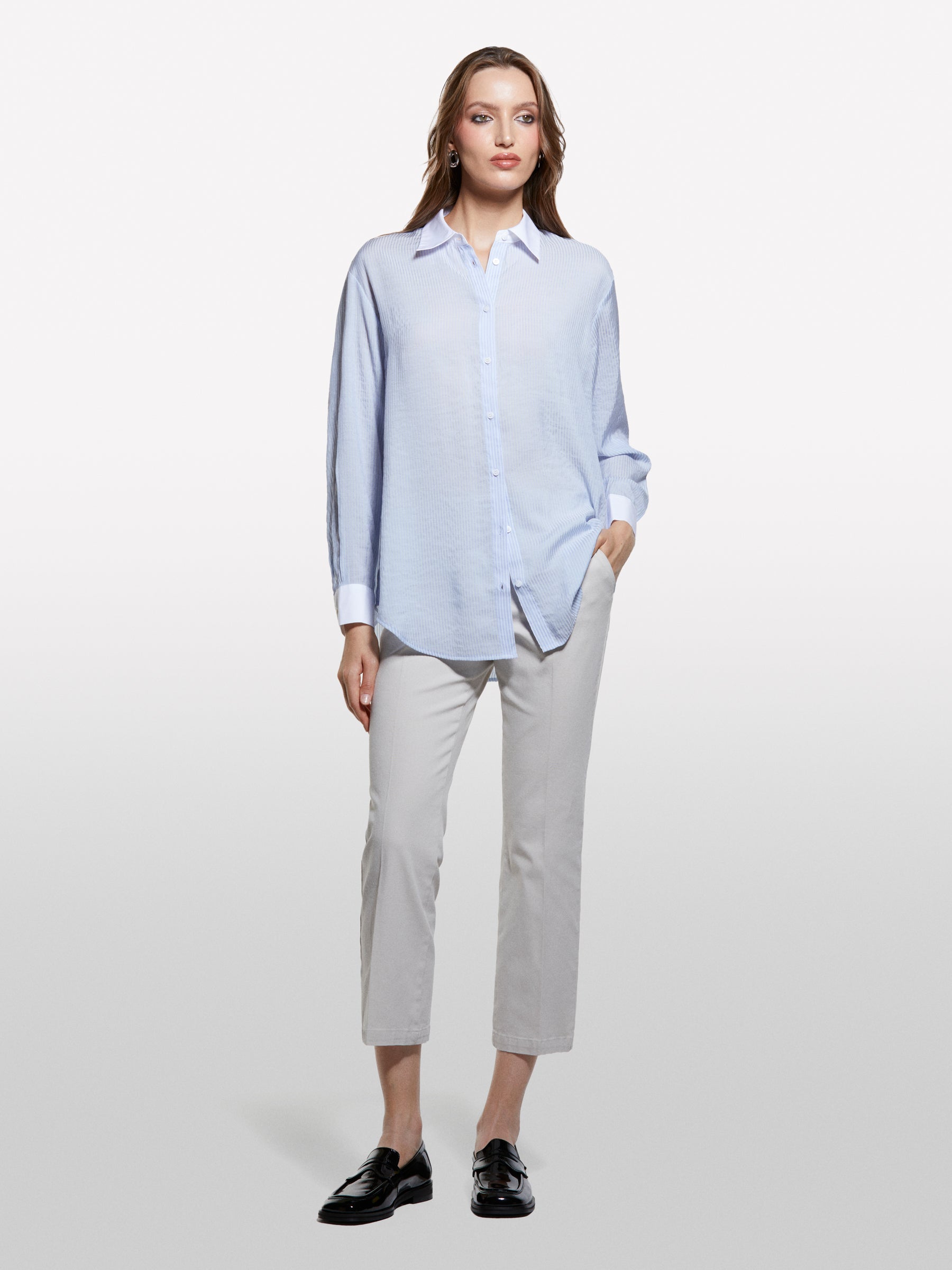 Camisa comfort azul-claro às riscas - ucb_image_F