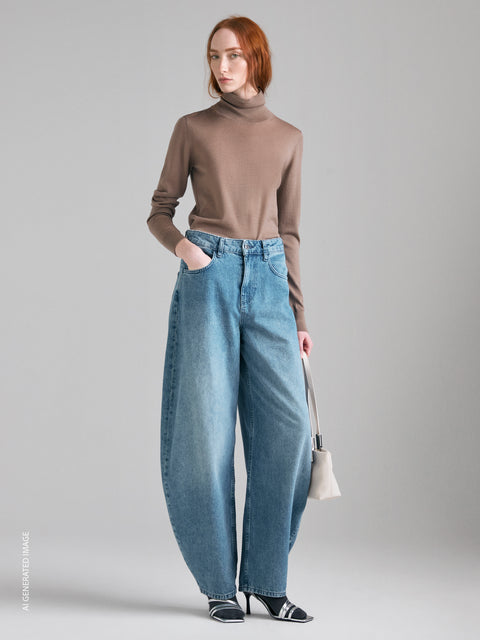 Jeans barrel fit de cintura subida - ucb_image_F