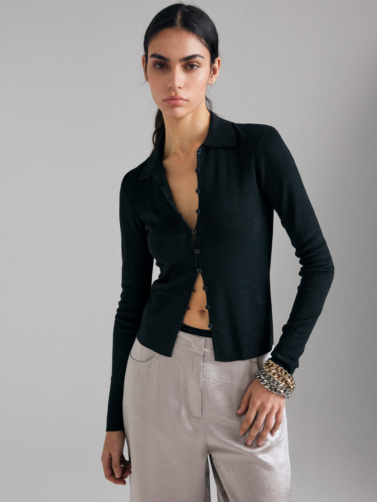 Cardigan with collar