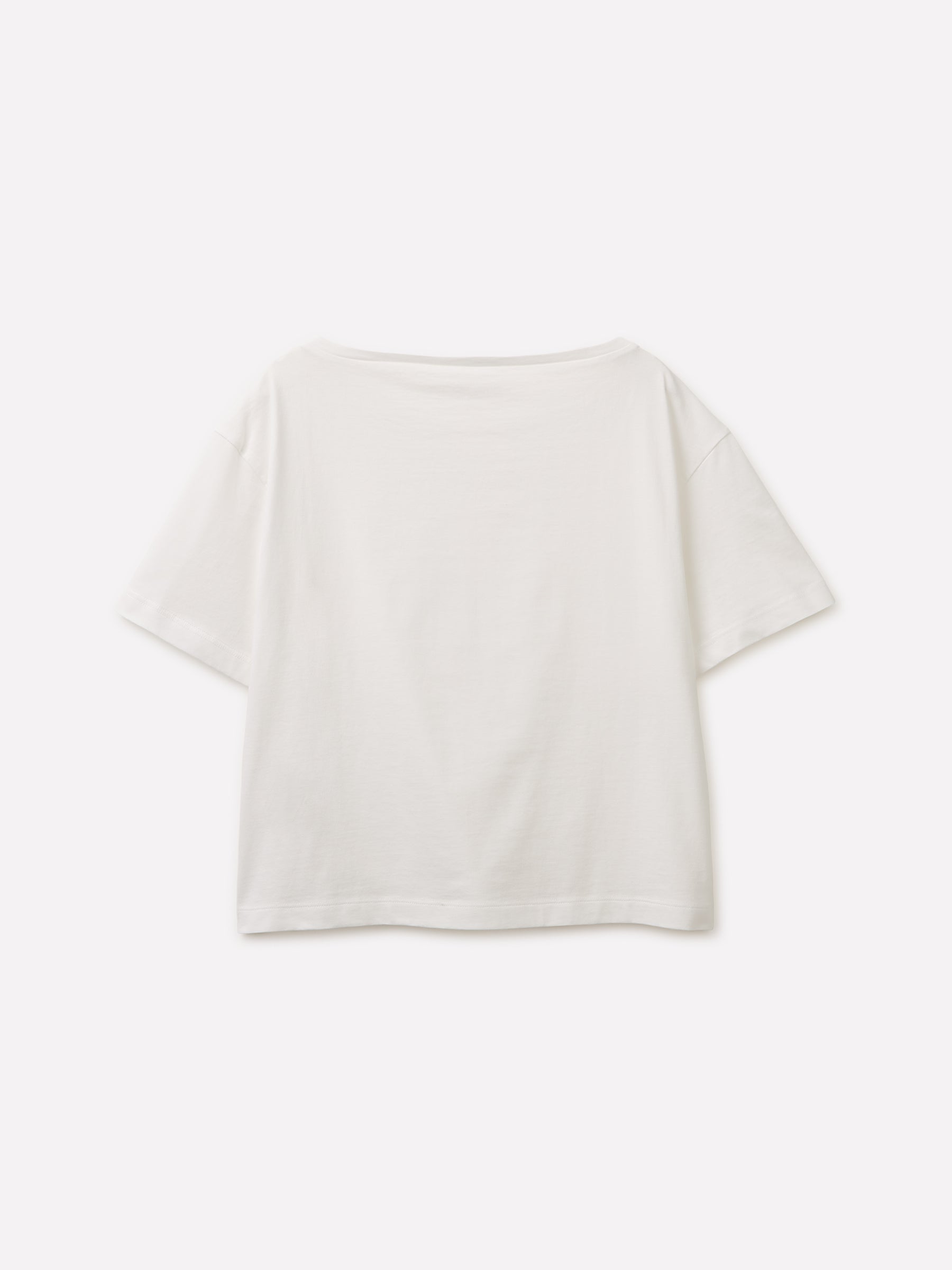 T-shirt cropped com decote à barco - ucb_image_BS