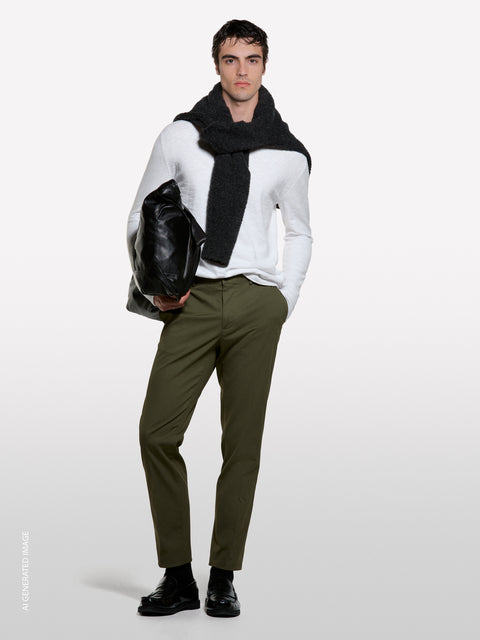 Camisola branca de gola redonda regular fit - ucb_image_F