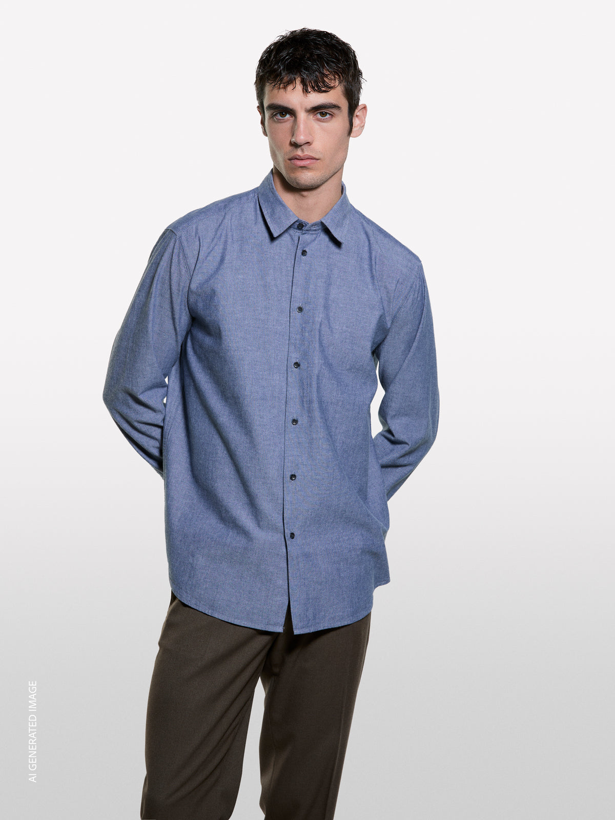 Camisa cinza regular fit em 100% algodão - ucb_image_FY