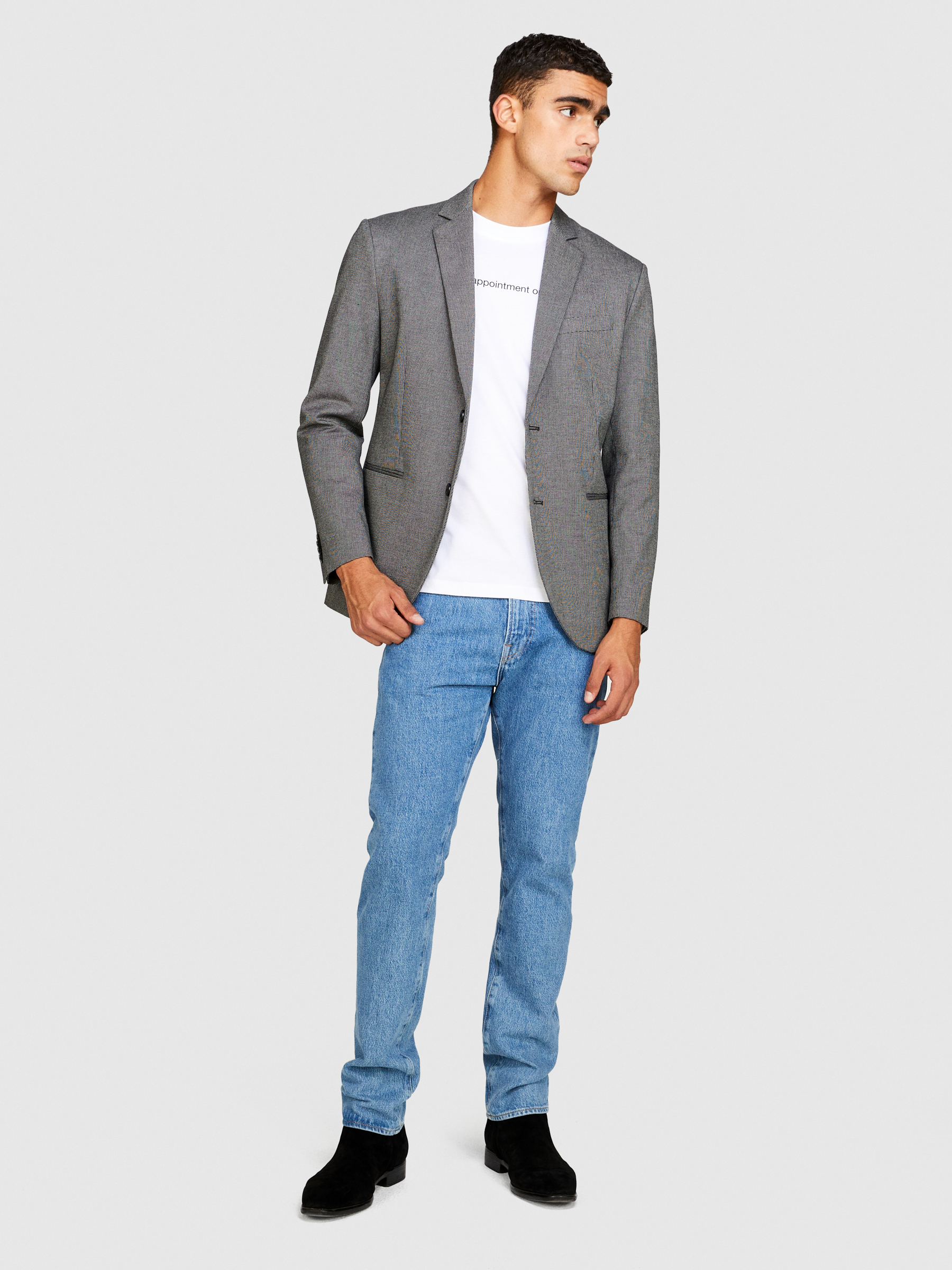 Sisley - Slim Comfort Fit Blazer, Man, Dark Gray, Size: 48