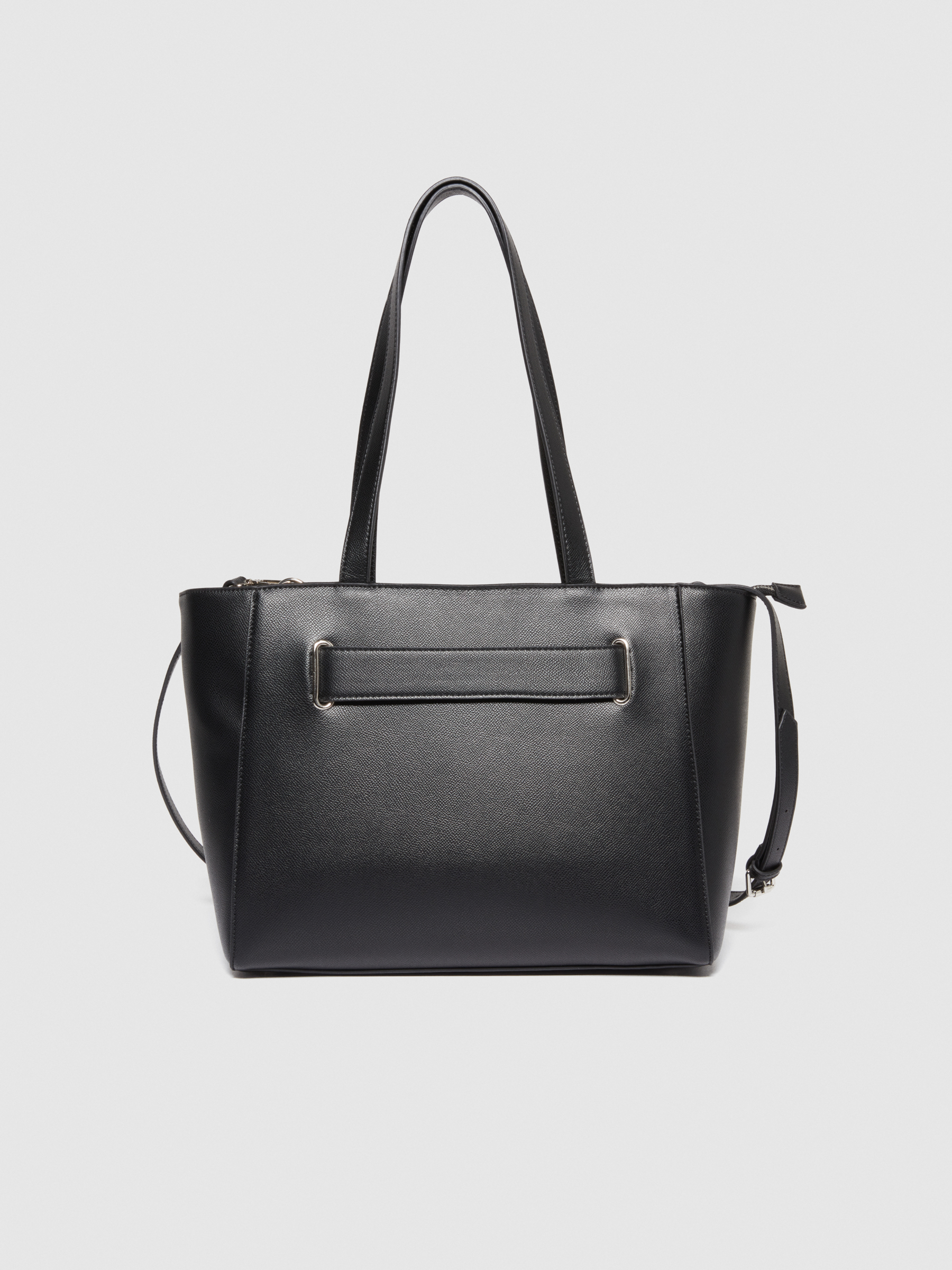 Sisley - Tote Bag With Shoulder Strap, Woman, Black, Size: ST