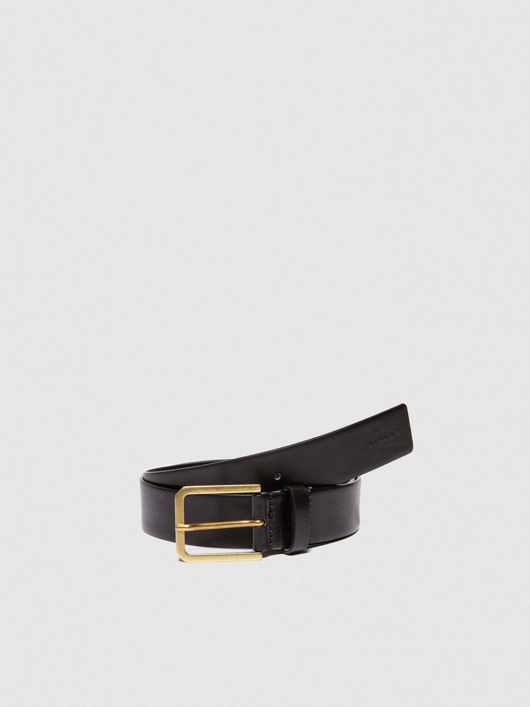 Sisley - Belt With Square Buckle, Woman, Black, Size: M