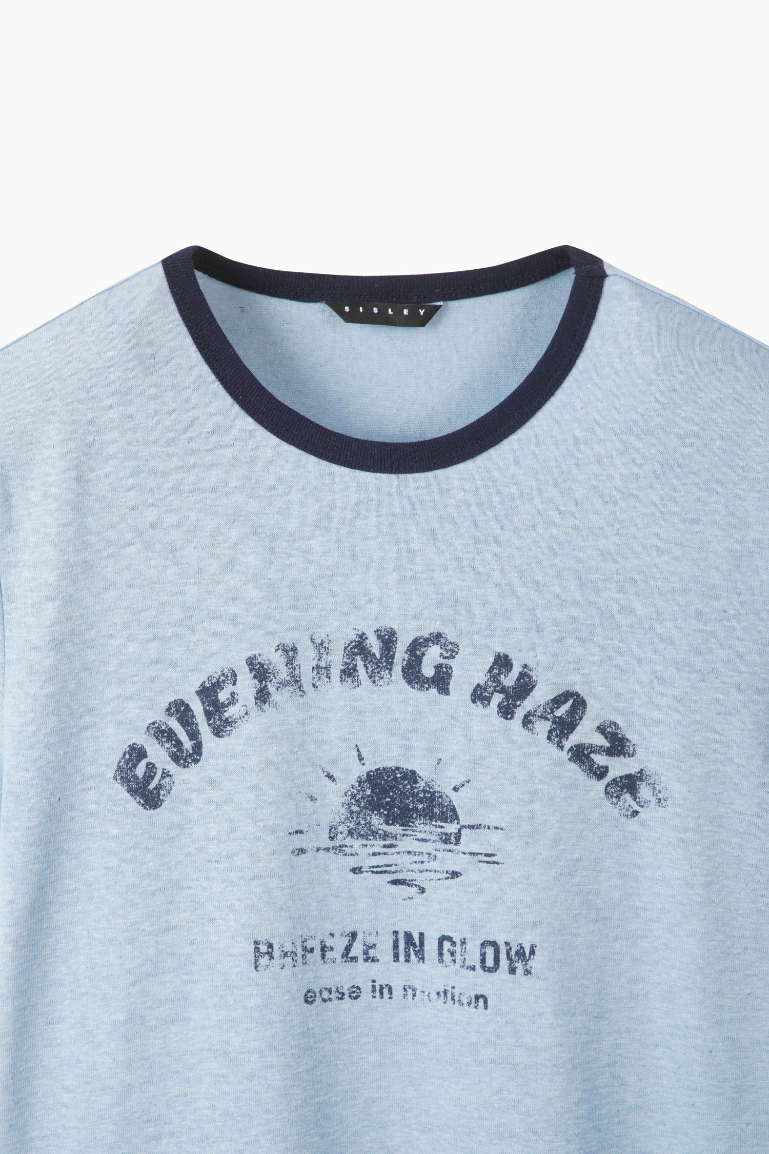 T-shirt com contraste em mistura de linho - ucb_image_BS