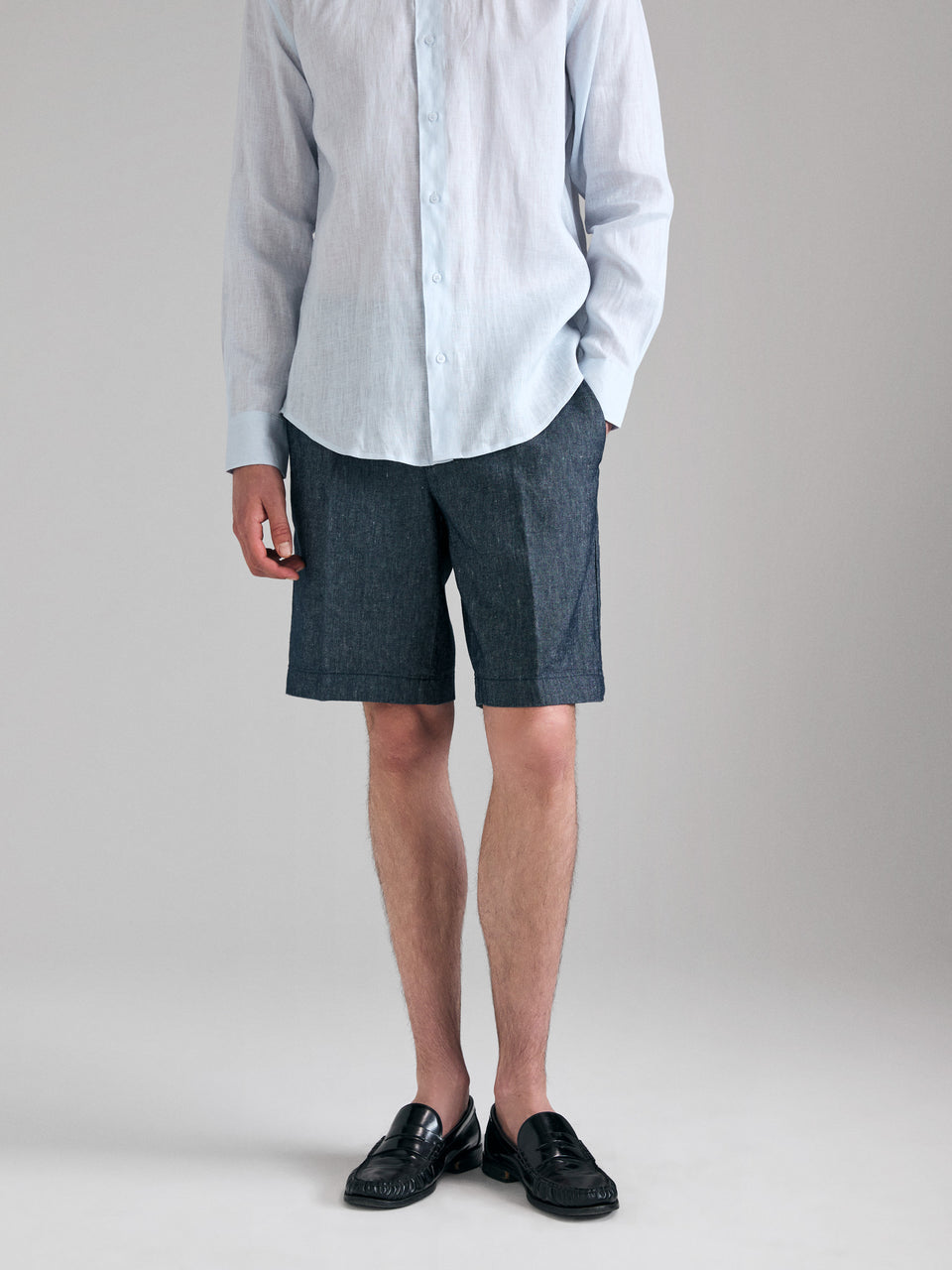 Bermudas em denim de linho misto - ucb_image_FY