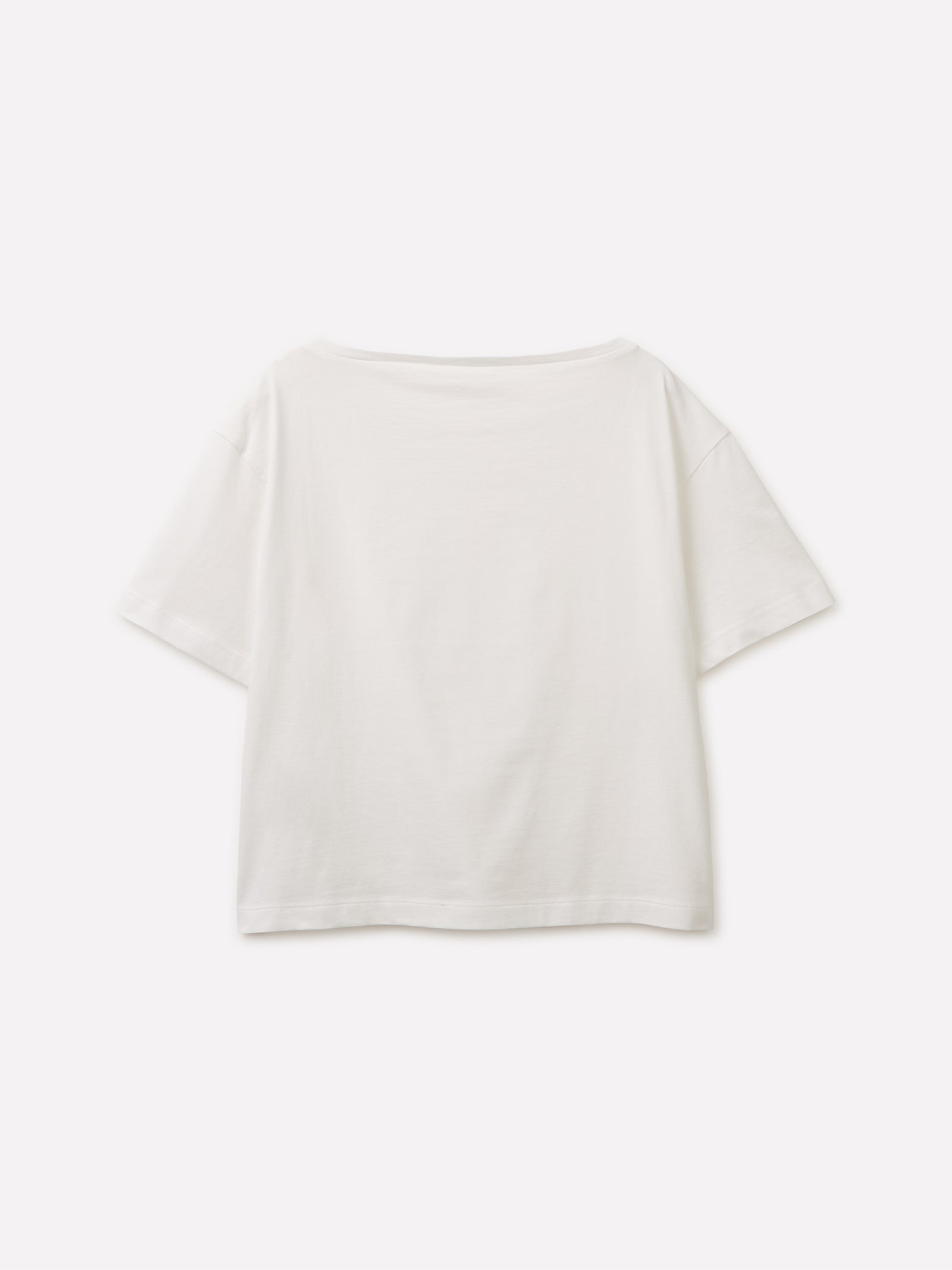 T-shirt cropped com decote à barco - ucb_image_BS