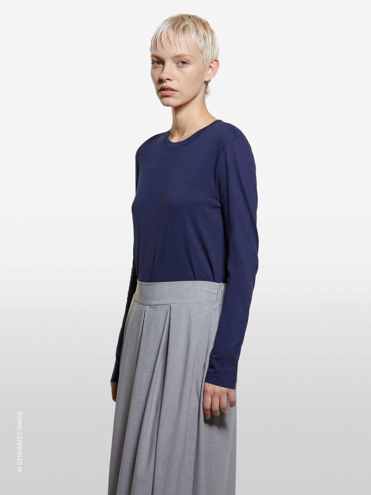 T-shirt azul com mangas compridas - ucb_image_FY