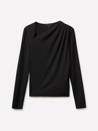 T-shirt slim fit com decote assimétrico  - ucb_image_FS