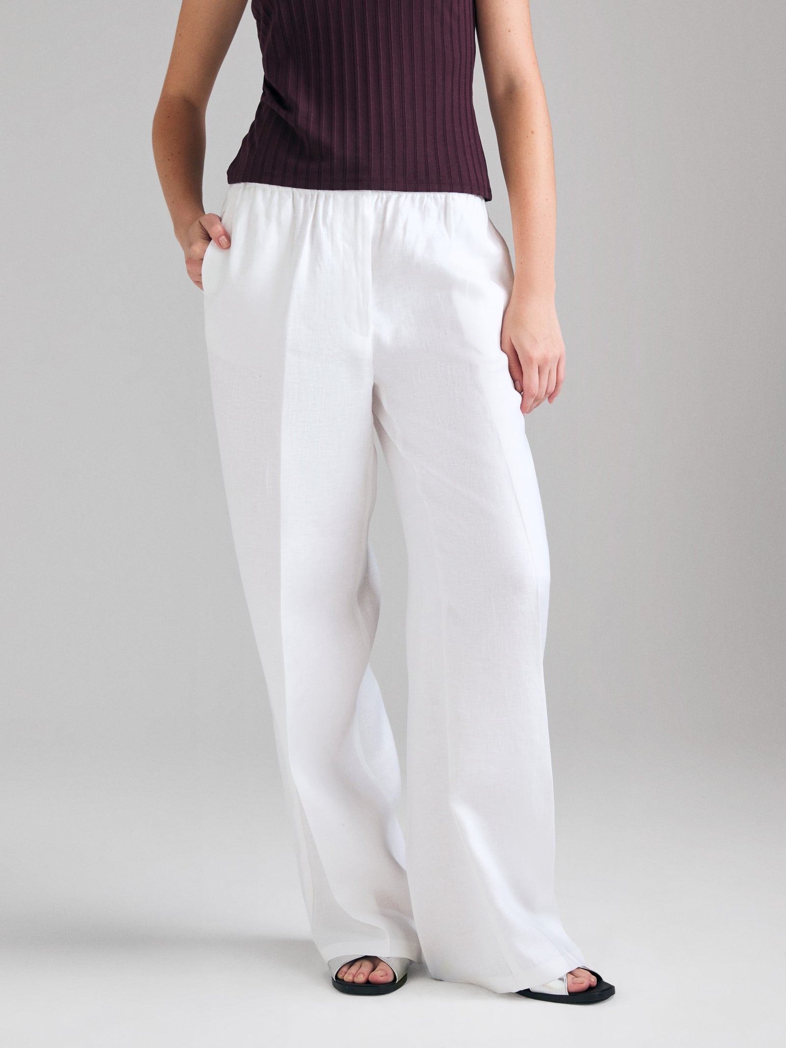 Pure linen trousers
