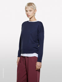 Camisola azul-marinho com decote à barco - ucb_image_FY