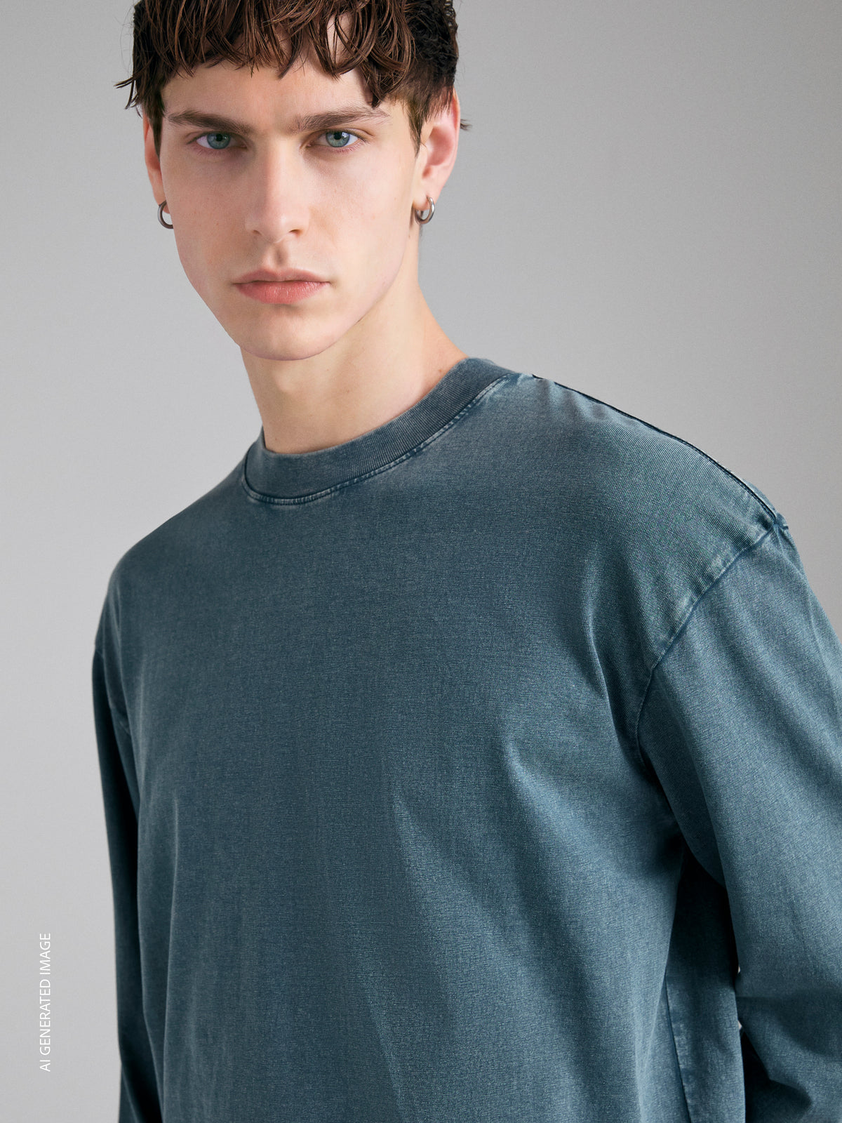 T-shirt de manga comprida efeito vintage - ucb_image_FY