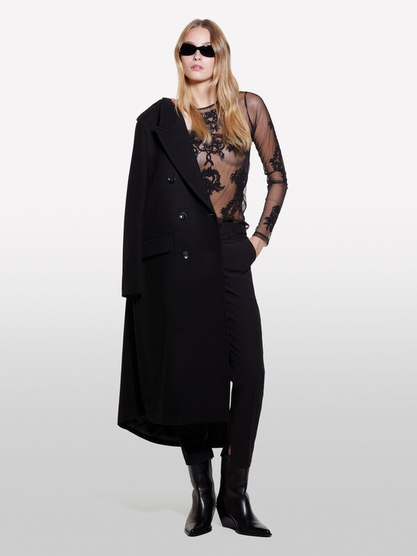 Top em tule com bordado - tops para mulher | Sisley