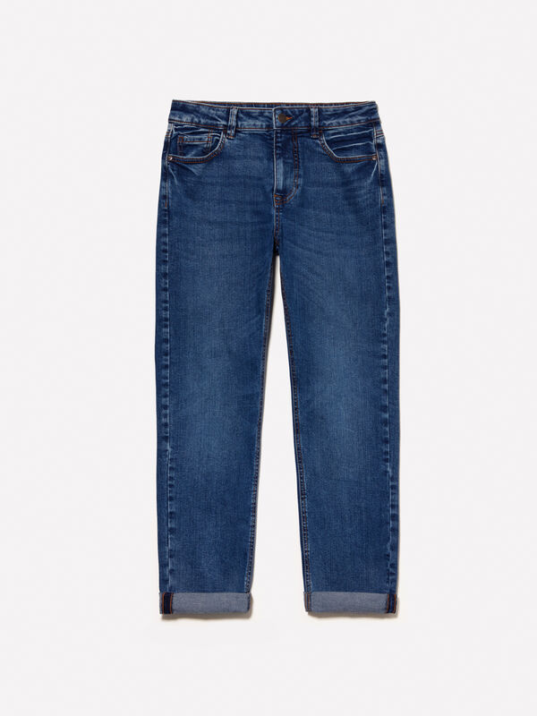 Jeans Varsavia azul-escuro regular fit - jeans regular para mulher | Sisley