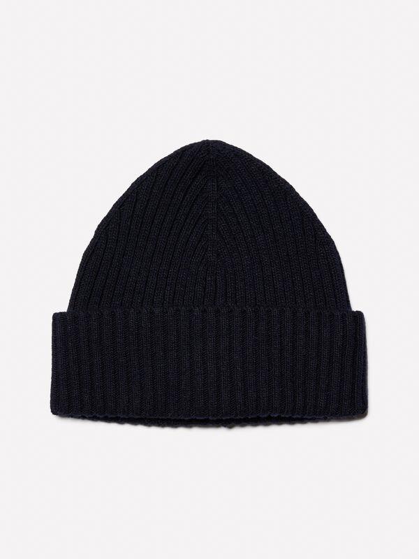 Gorro de malha azul-escuro - chap&eacute;us para homem | Sisley