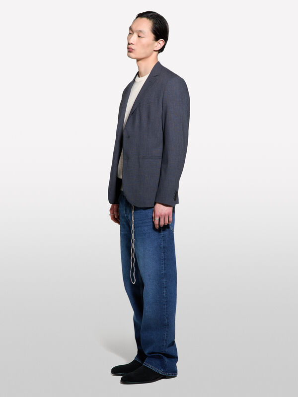 Blazer cinza-escuro slim comfort fit - blazers para homem | Sisley