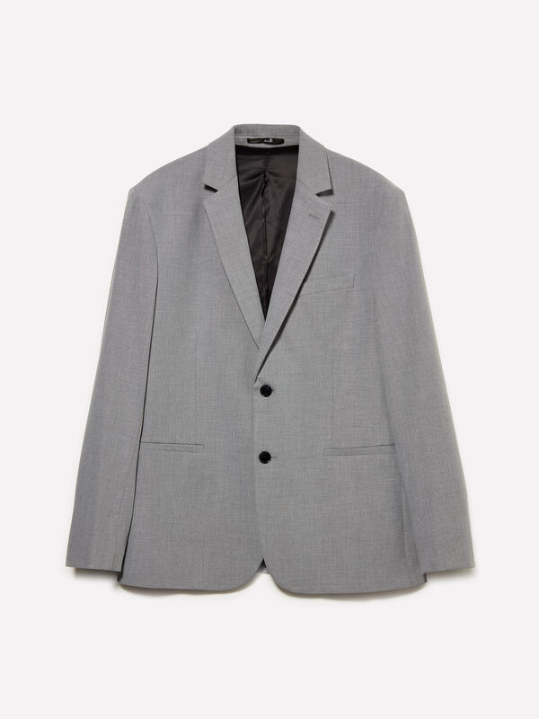 Blazer cinza-claro texturizado - blazers para homem | Sisley