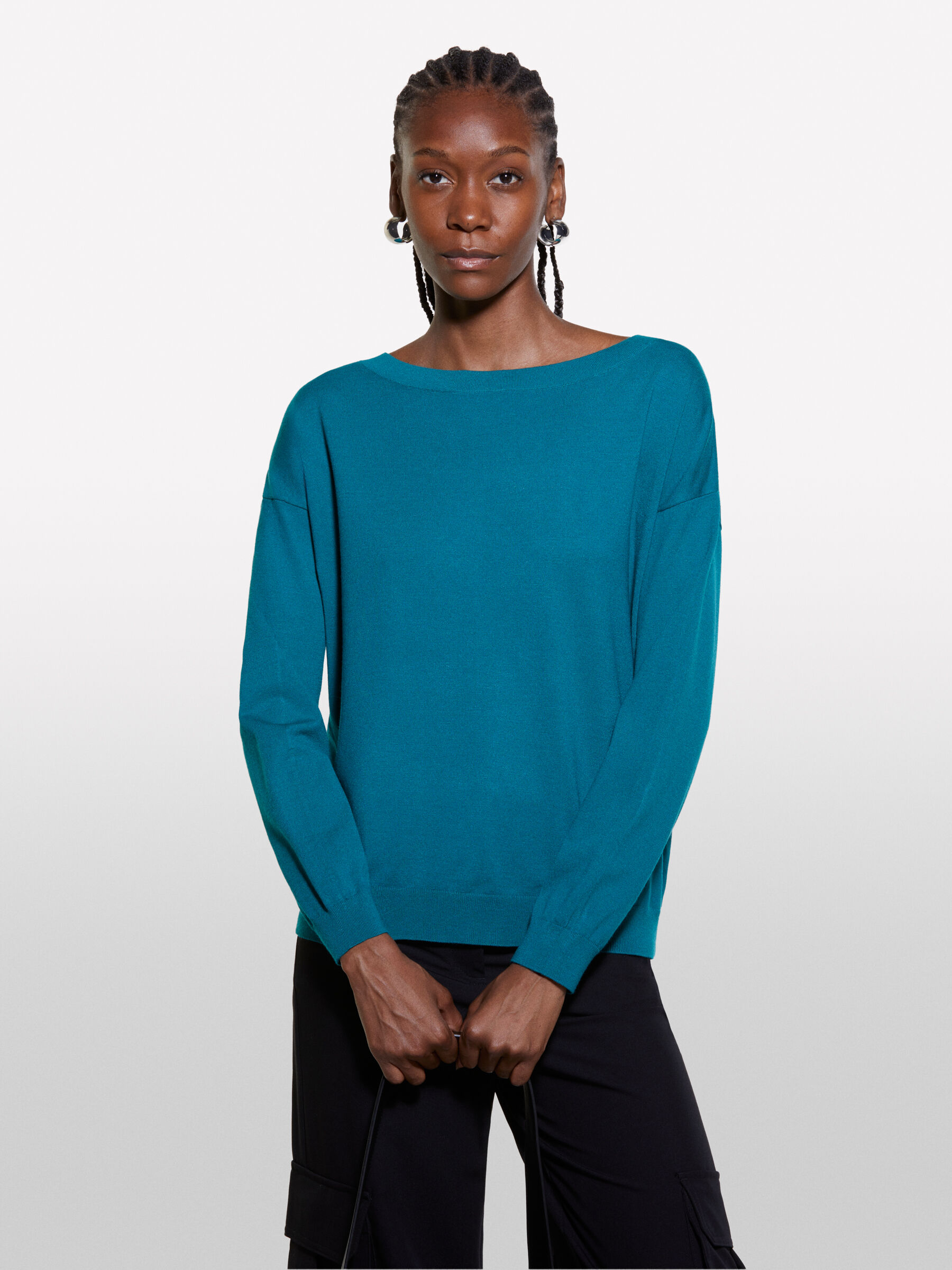 BOAT-NECK SWEAT.L/S Mulher image number null