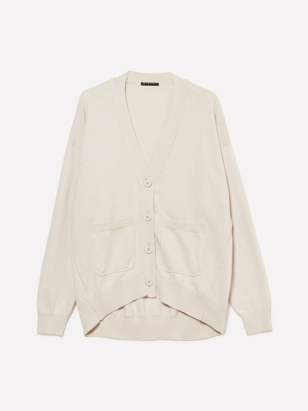 Cardigã tortora over fit - cardigãs para mulher | Sisley