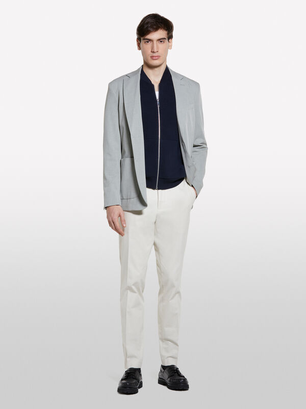 Chinos texturizados bege - calças slim para homem | Sisley