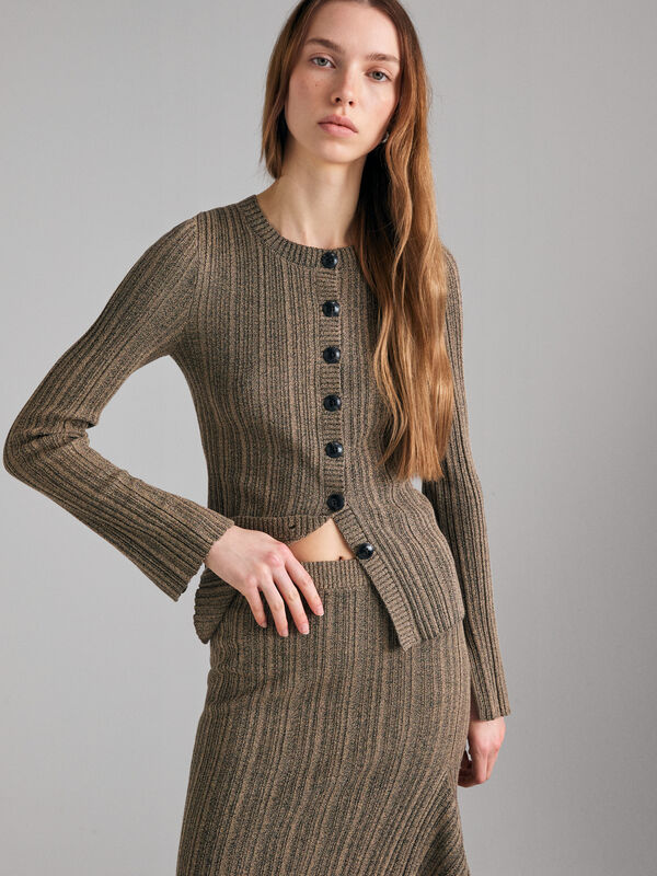 Cardig&atilde; canelado - cardig&atilde;s para mulher | Sisley