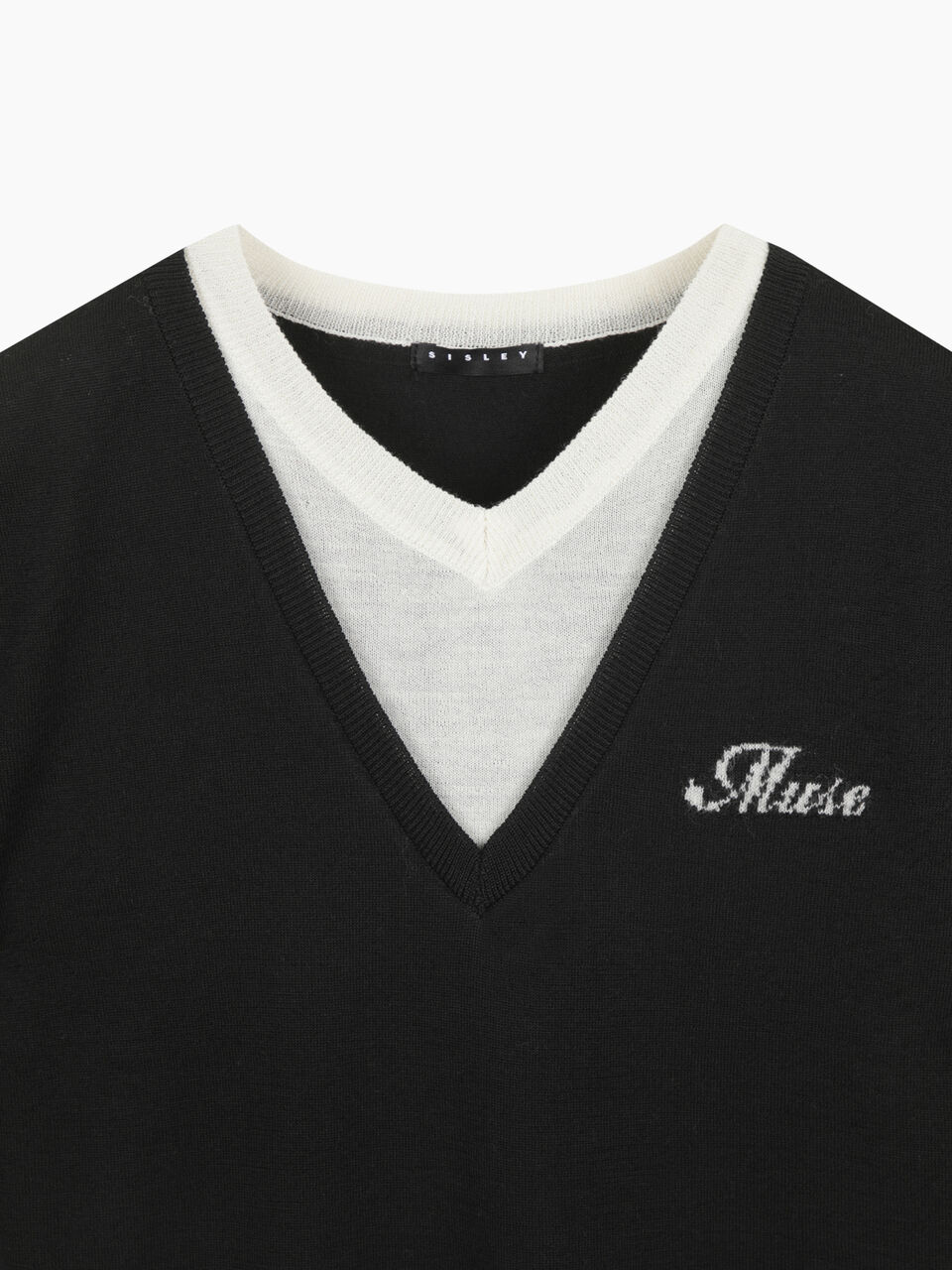 V NECK SWEATER H/S Mulher image number null