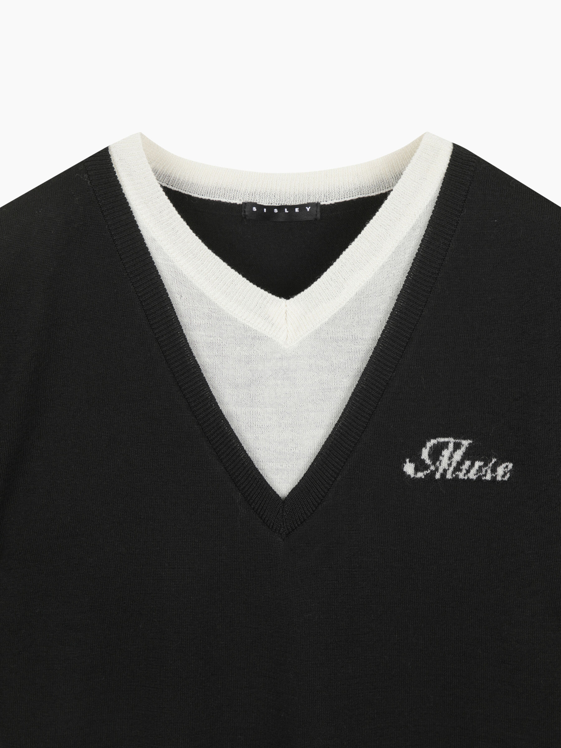 V NECK SWEATER H/S Mulher image number null