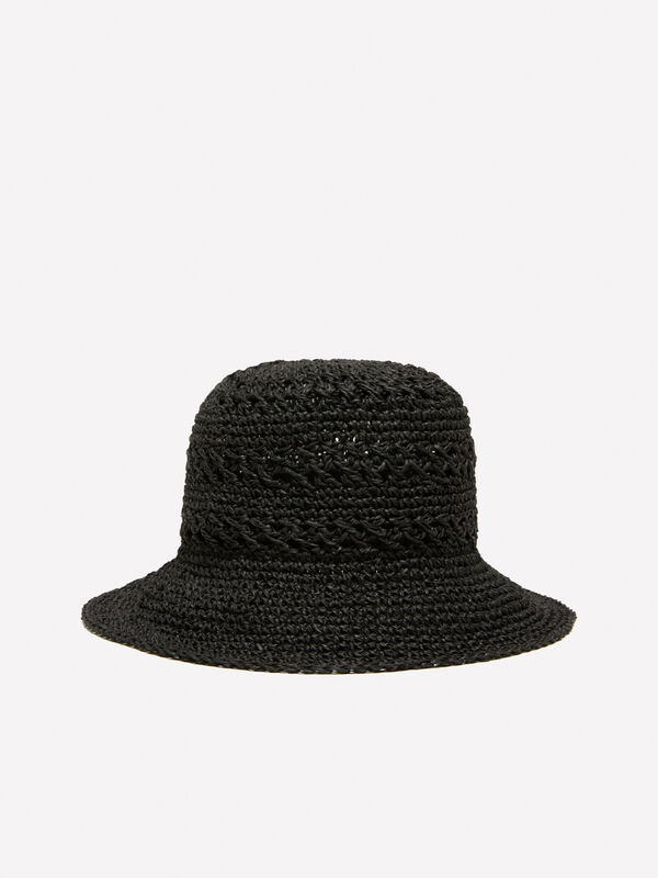 Cloche preto efeito crochê - chapéus para mulher | Sisley