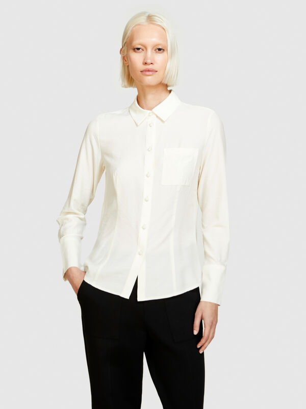 CAMISA ÀS RISCAS COMBINADAS - Branco