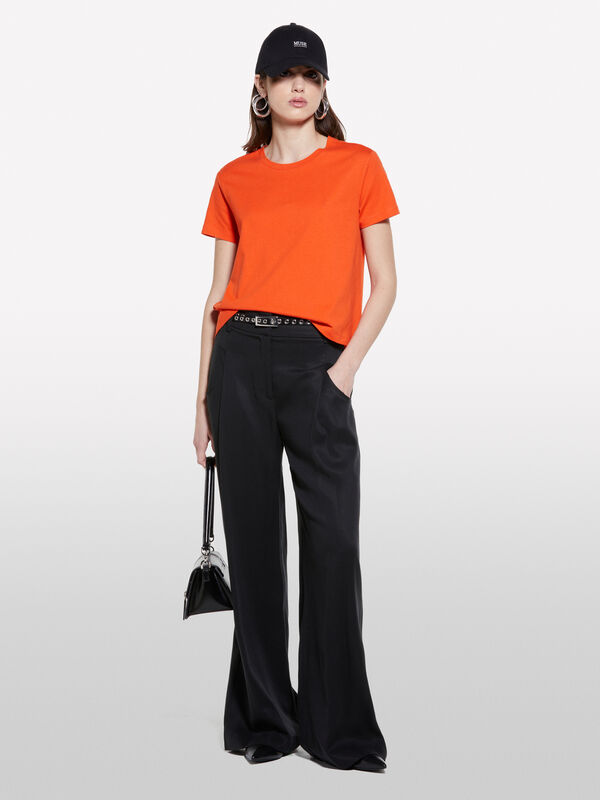 T-shirt boxy fit vermelha - t-shirt de manga curta para mulher | Sisley