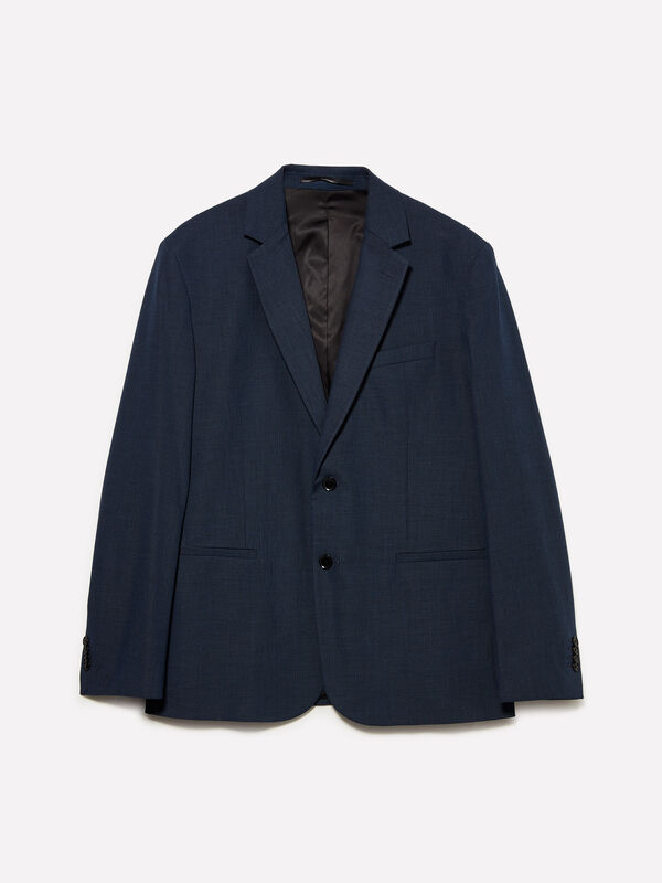 Blazer azul-escuro texturizado  - blazers para homem | Sisley