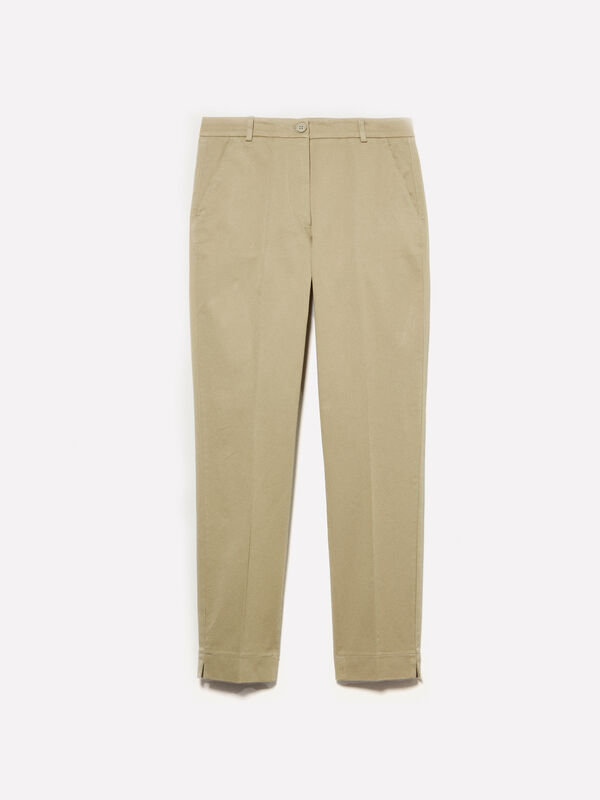 Chinos verde militar Chinos verde militar - calças chinos para mulher | Sisley