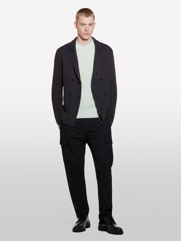 Blazer trespassado de malha - blazers para homem | Sisley