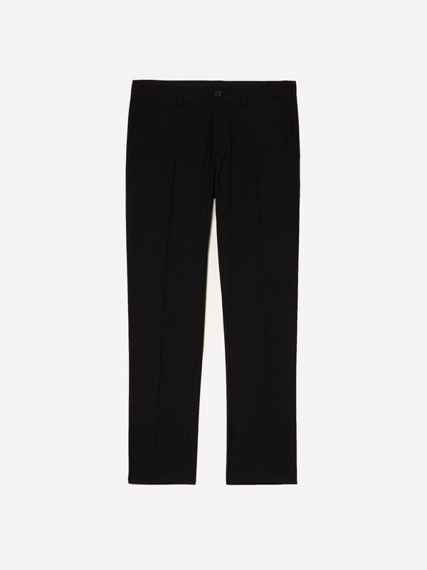 Calças de alfaiataria preta Calças de alfaiataria preta - calças slim para homem | Sisley