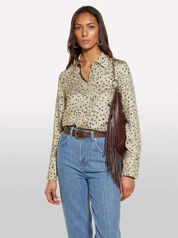 Camisa verde claro estampada - camisas para mulher | Sisley