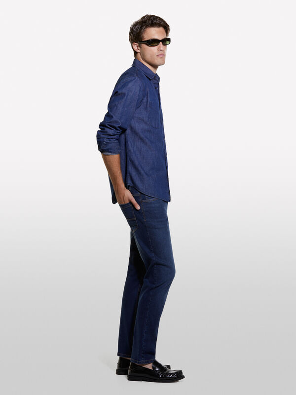 Jeans Stockholm azul-escuro slim fit - jeans slim fit para homem | Sisley