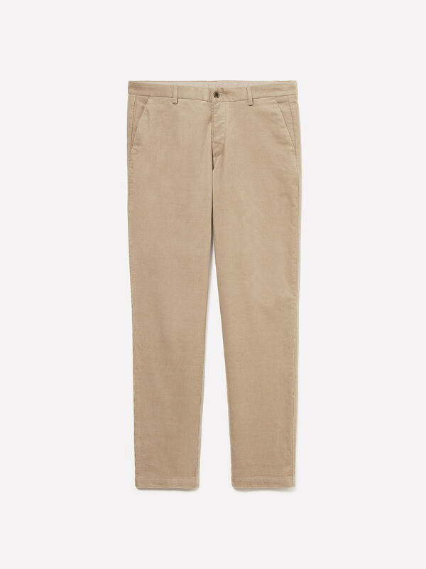 Chinos de veludo canelado - calças chinos para homem | Sisley