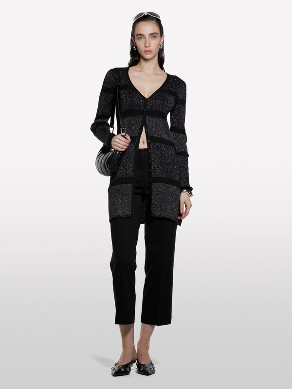 Cardigã color block com lurex - cardigãs para mulher | Sisley