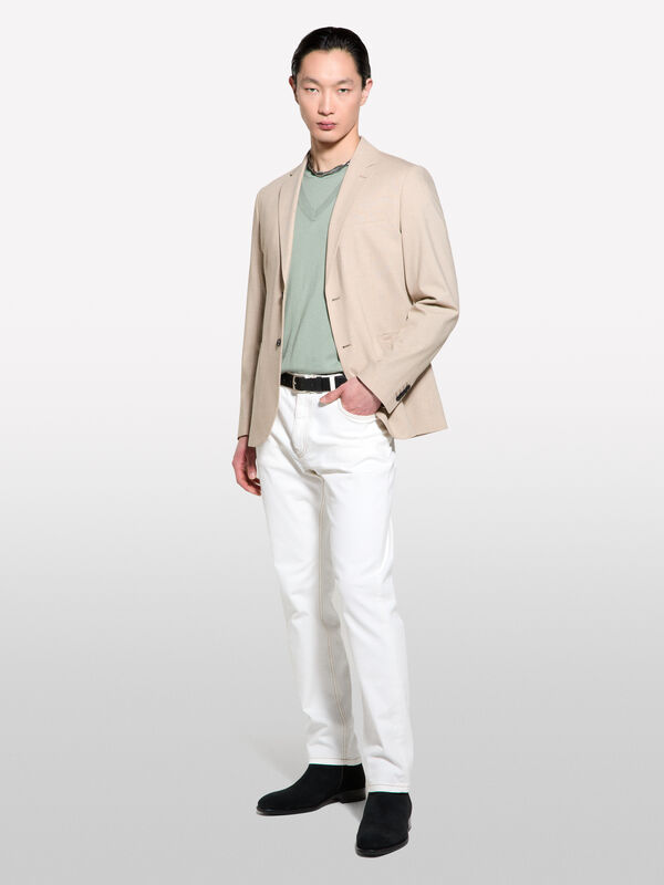 Blazer bege slim comfort fit Blazer bege slim comfort fit - blazers para homem | Sisley