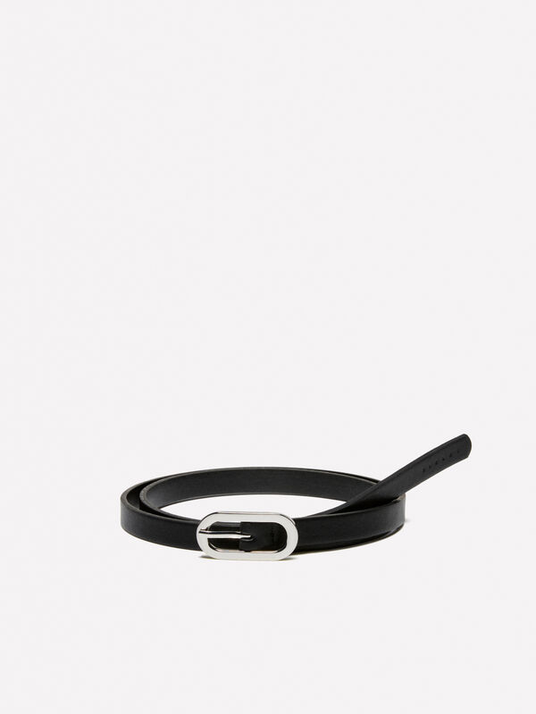 Cinto fino preto - cintos para mulher | Sisley