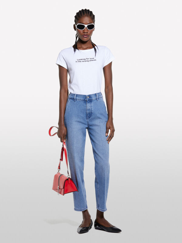 Jeans Style 71 chino slim fit azul - jeans slim fit para mulher | Sisley